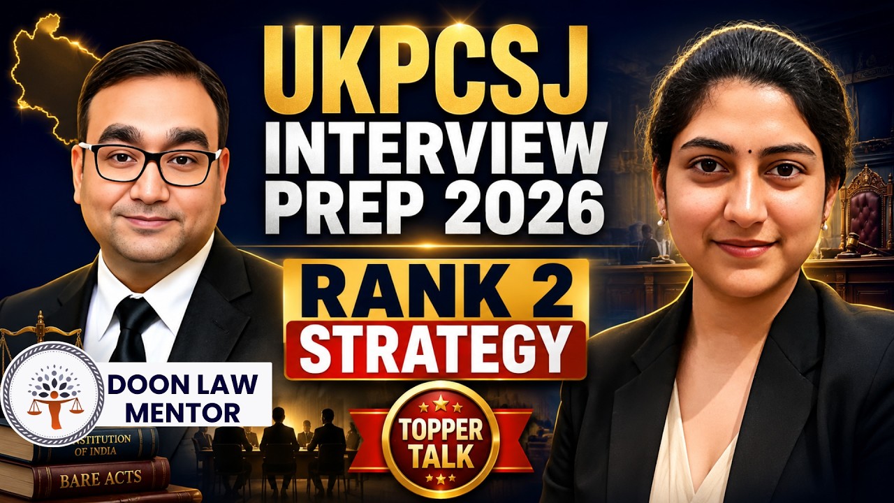 Srishti Baniyal Judiciary Rank 2 topper discussion