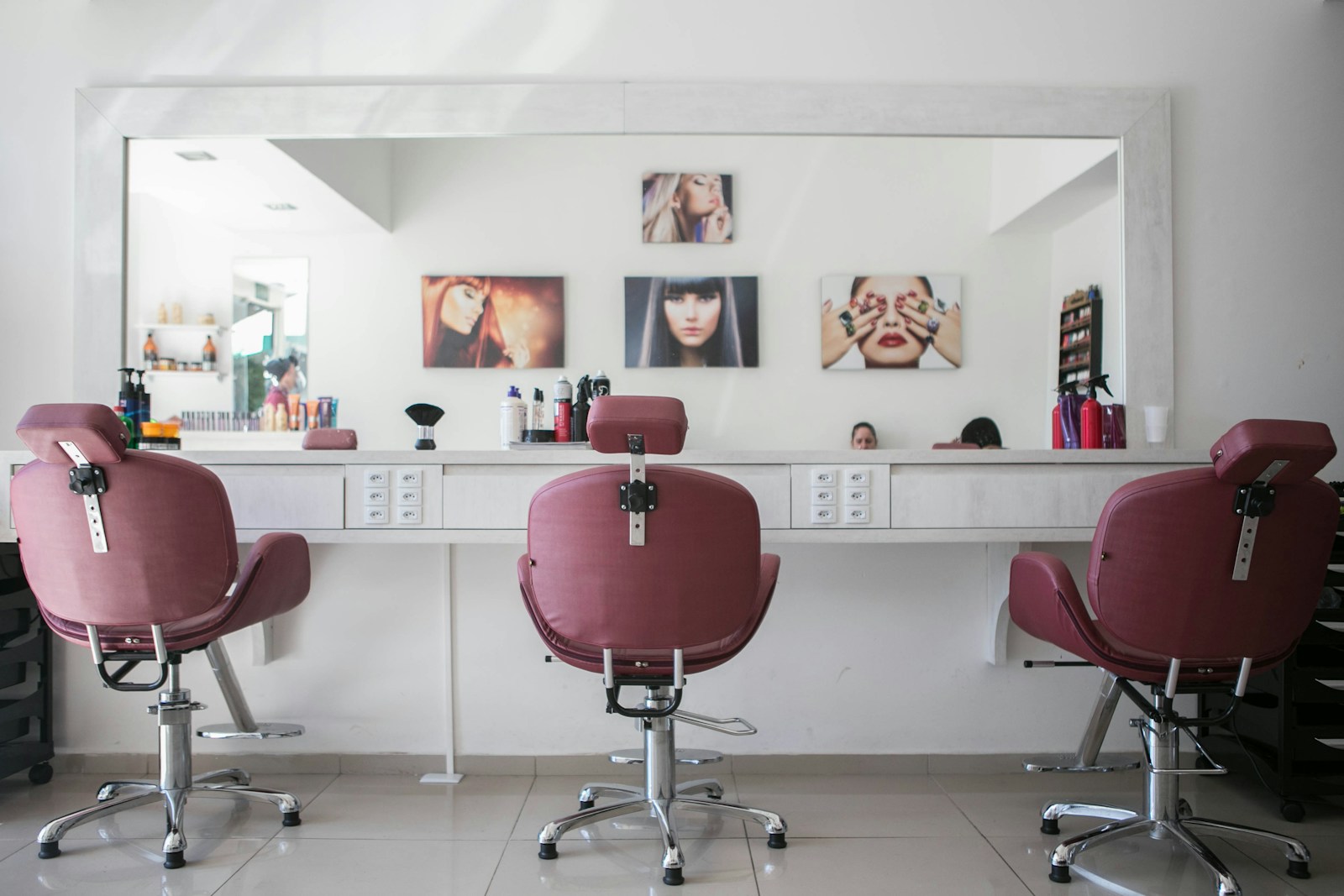Elegant contemporary salon interior