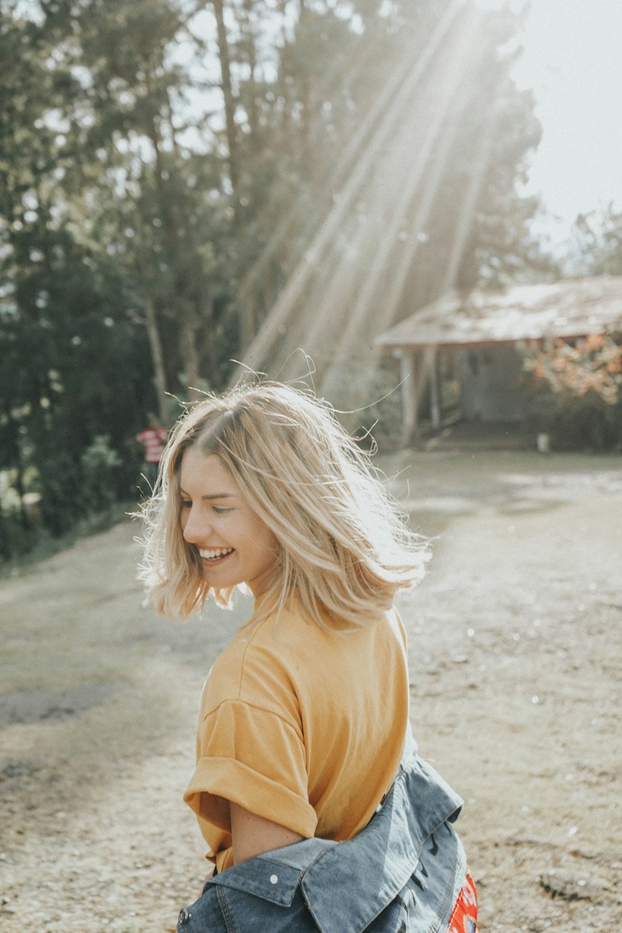 Beauty editorial in a calm setting