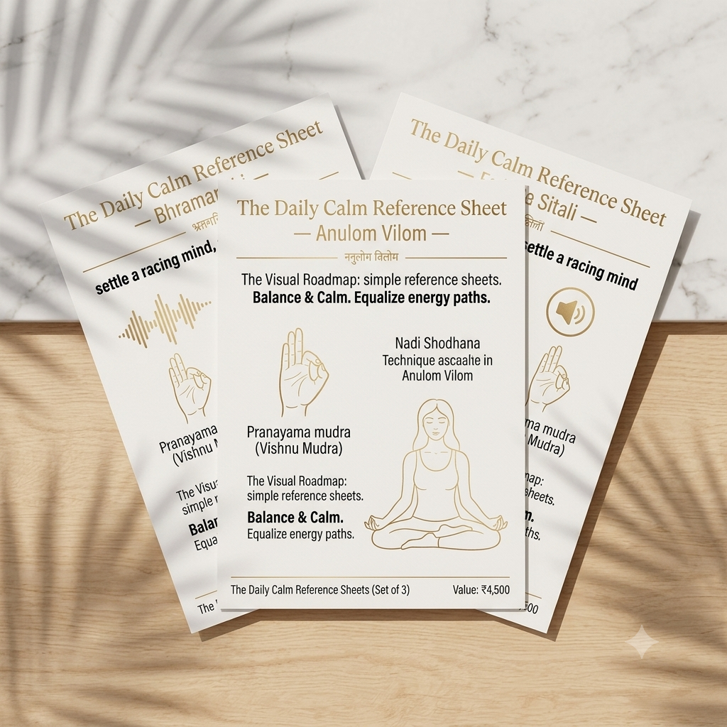 The Daily Calm Reference Sheets mockup
