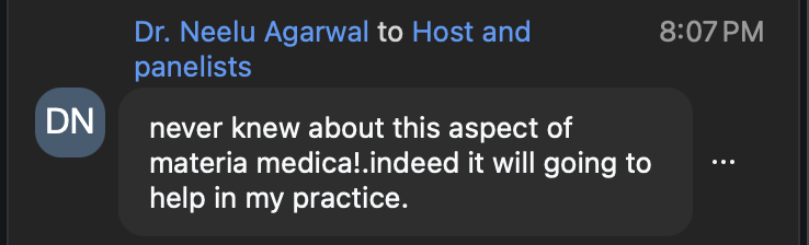 Testimonial from Dr Neelu Agarwal