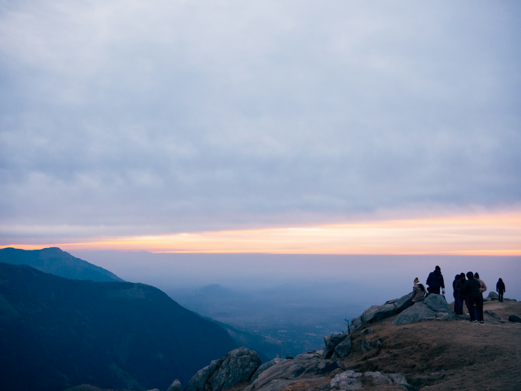 People together at sunrise