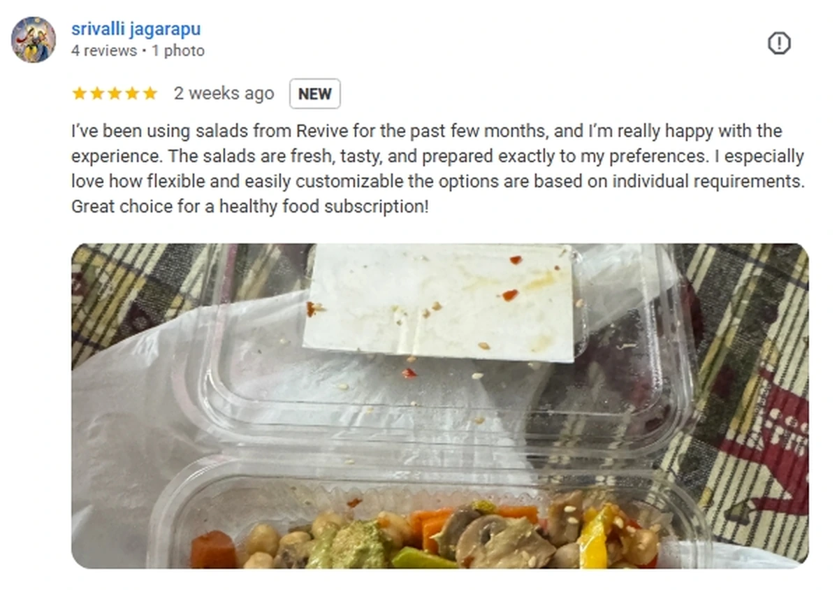 Authentic Google review screenshot from Nourish & Revive