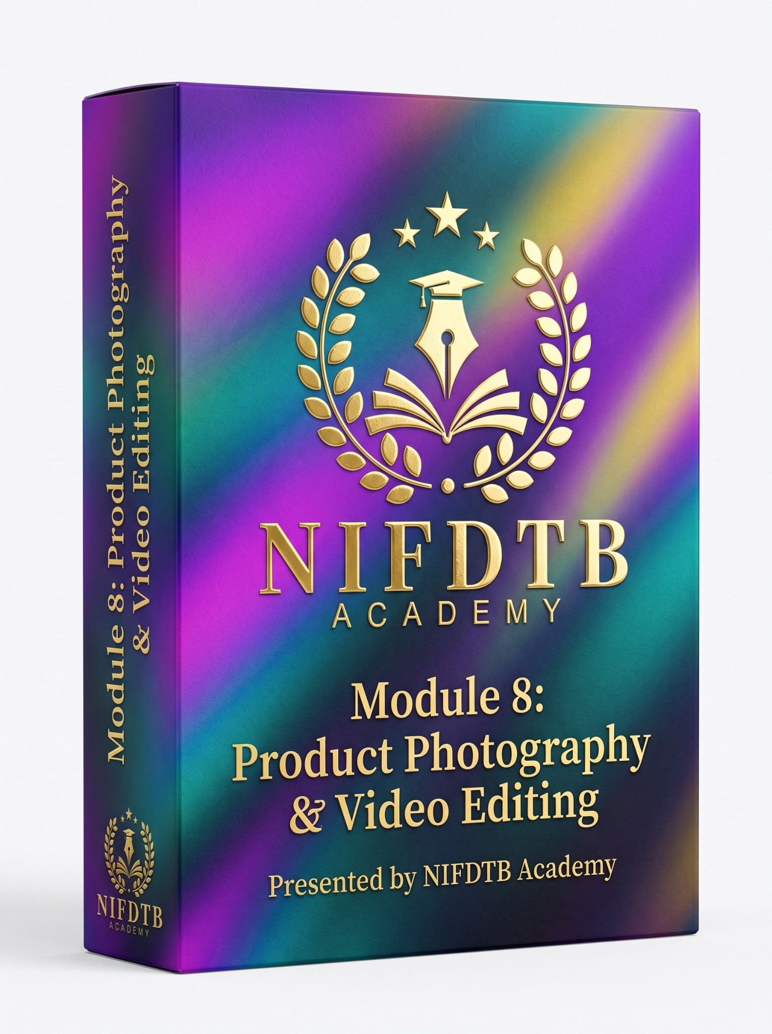 Module 8 course box: Product Photography and Video Editing