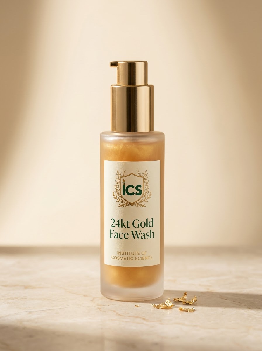 24kt Gold Face Wash made in the Diploma in Skincare Formulation