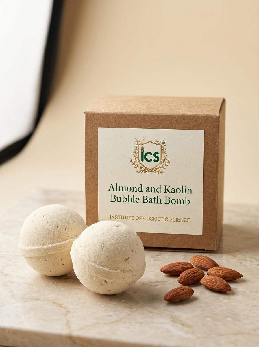 Almond and Kaolin Bubble Bath Bomb