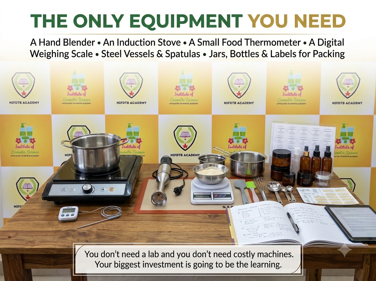 The simple equipment you need to make skincare products at home