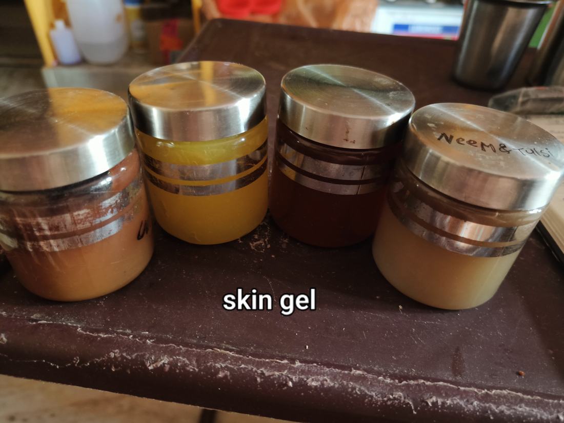 Skin gels made by a student