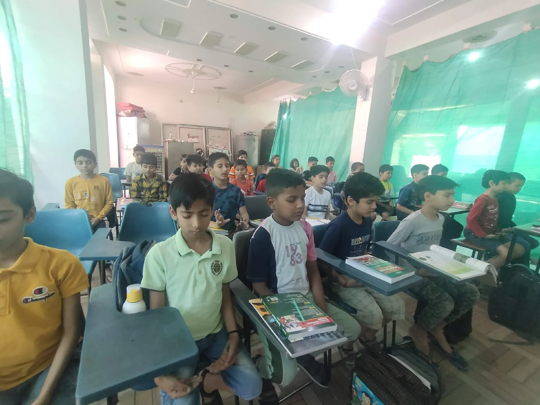 Rocket Study students learning Abacus in a real classroom