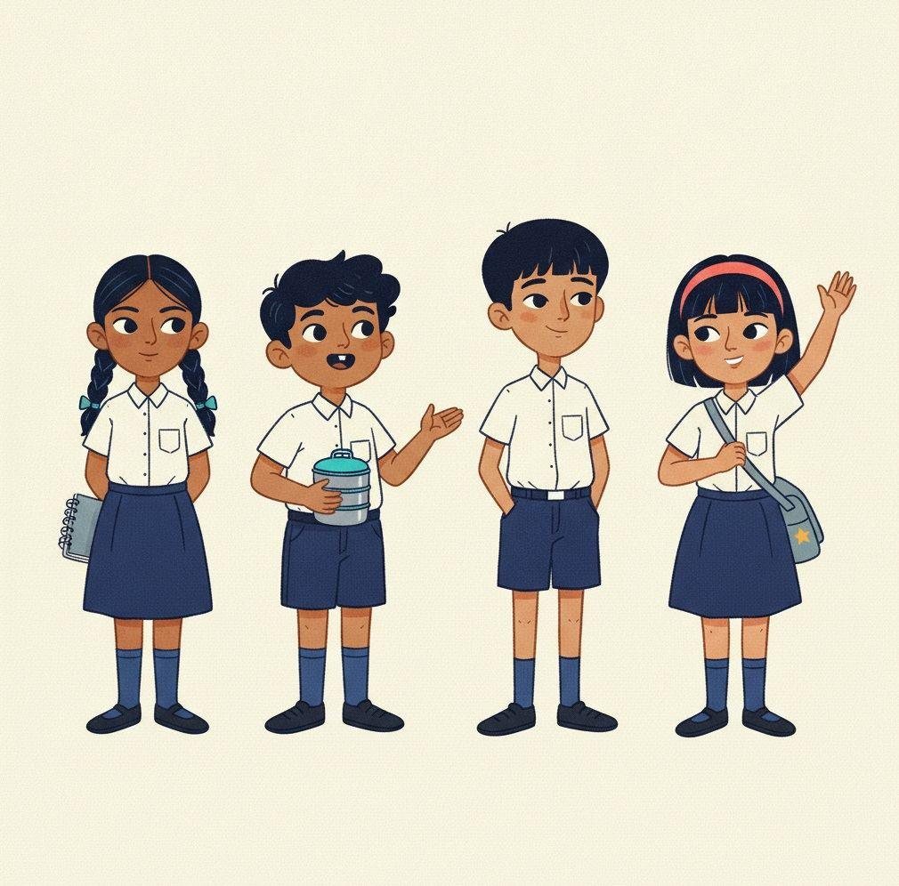 The four children of the Second Look Club — illustration