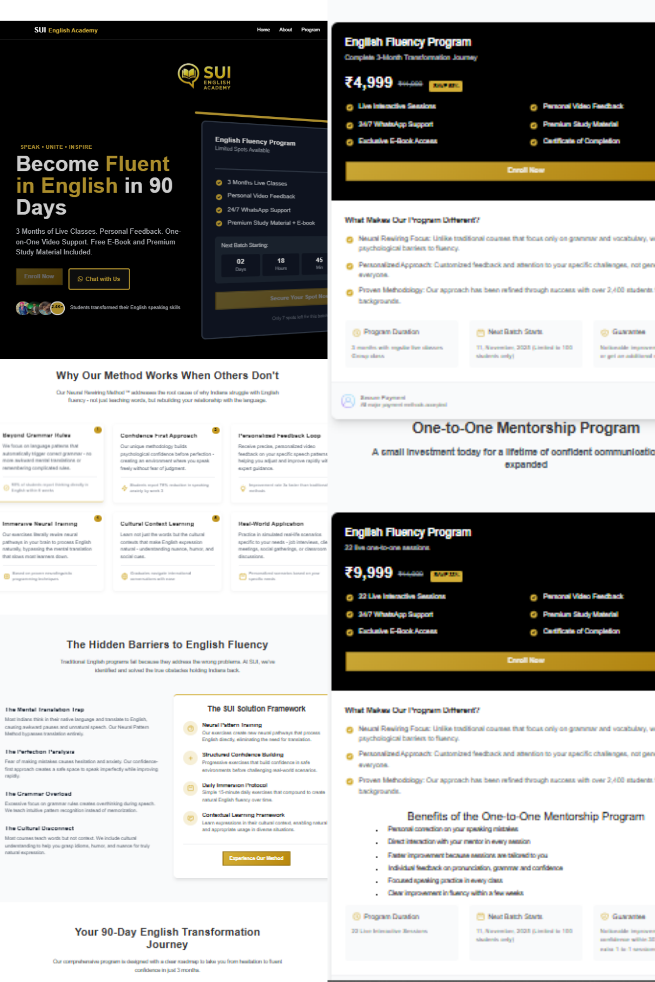 Webinar registration funnel