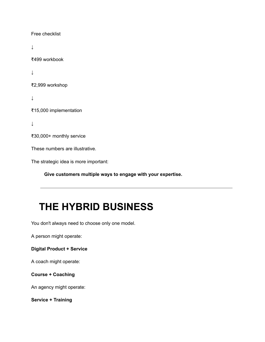 Revenue ladder framework