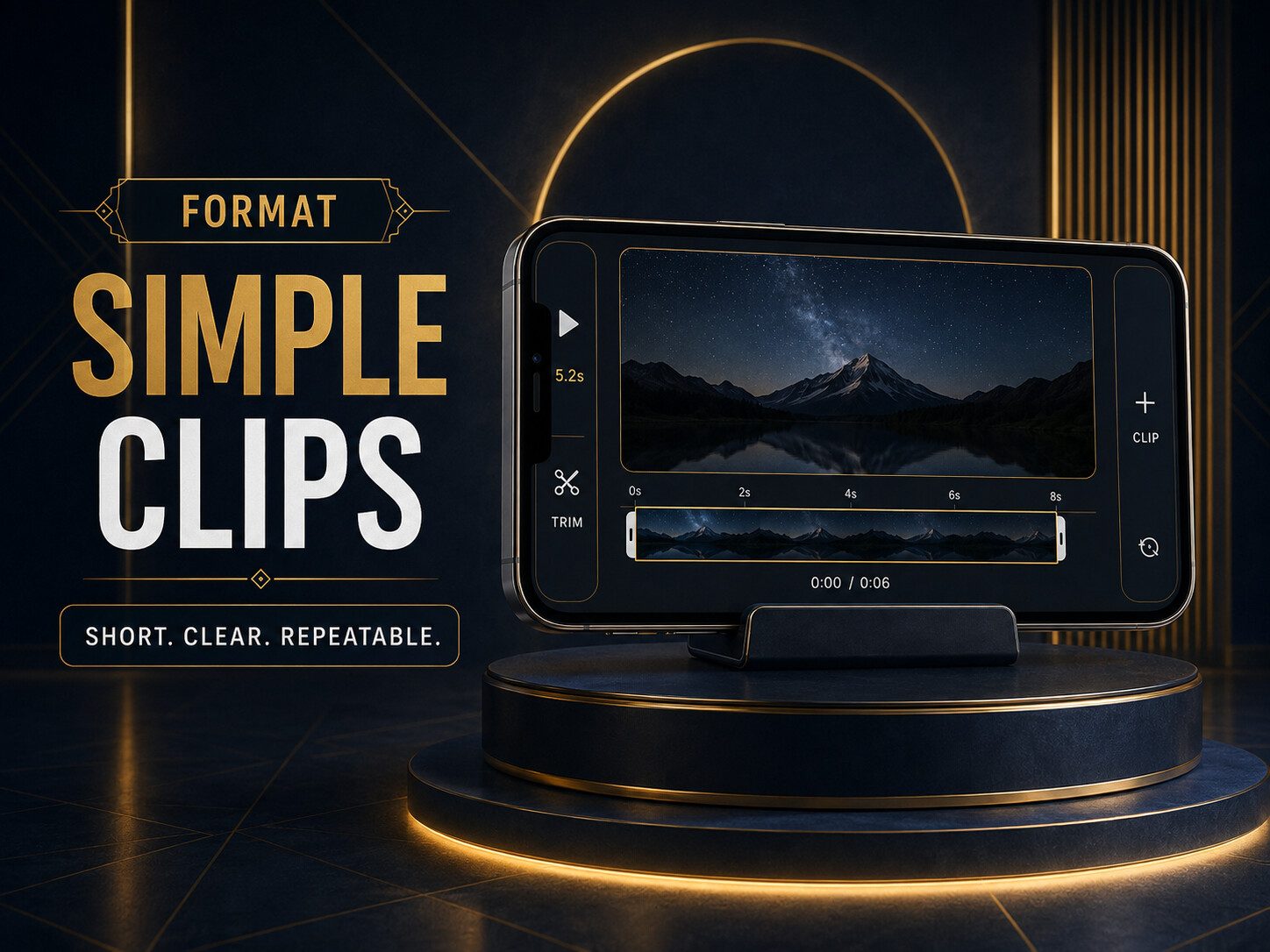 Premium Simple Clips short-video format mockup