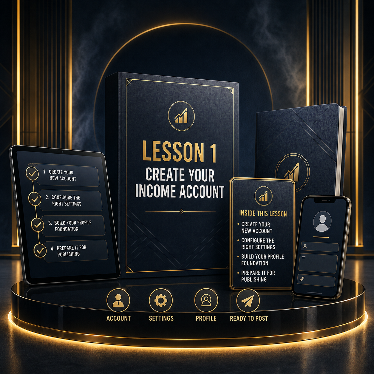 Lesson 1 Create Your Income Account premium mockup