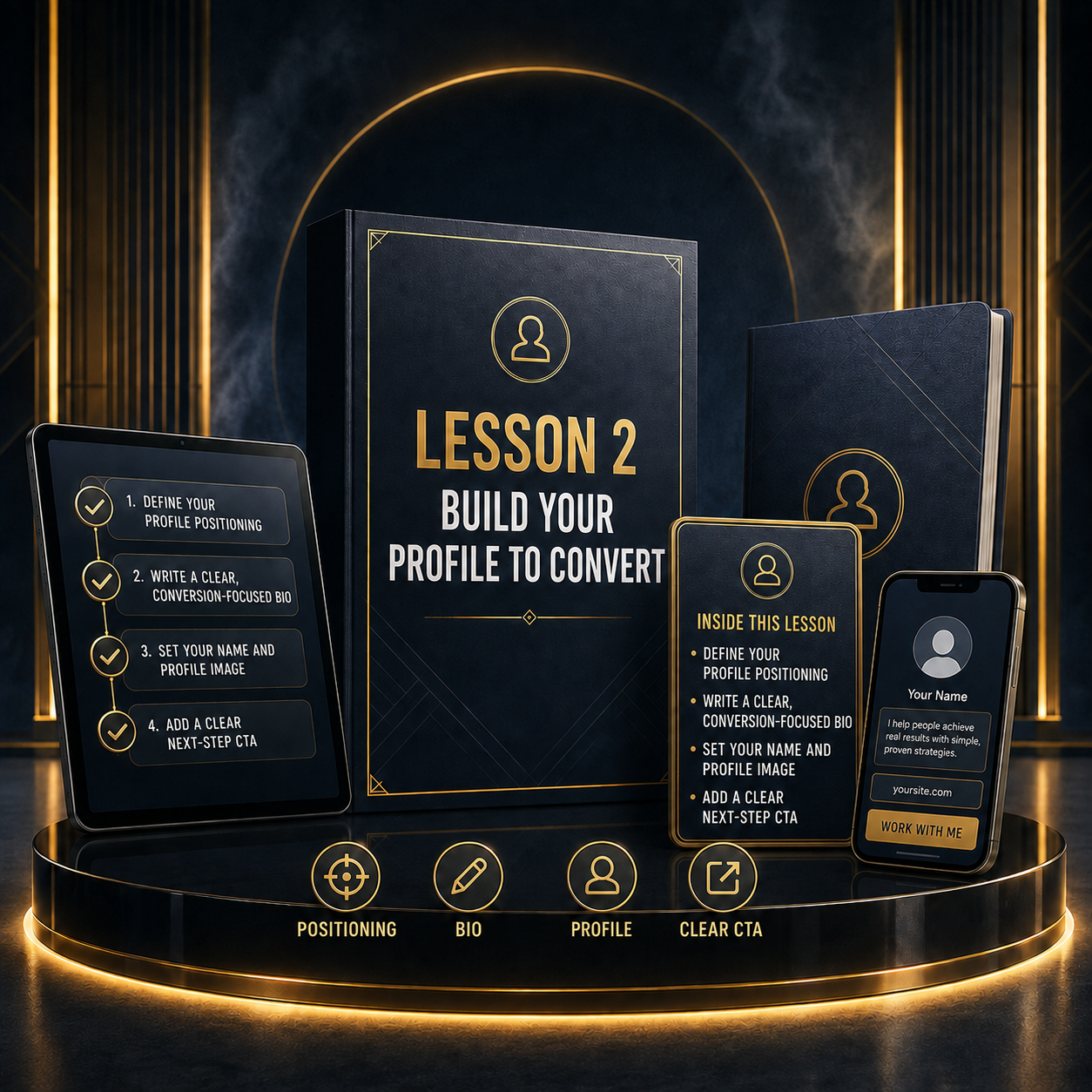 Lesson 2 Build Your Profile To Convert premium mockup