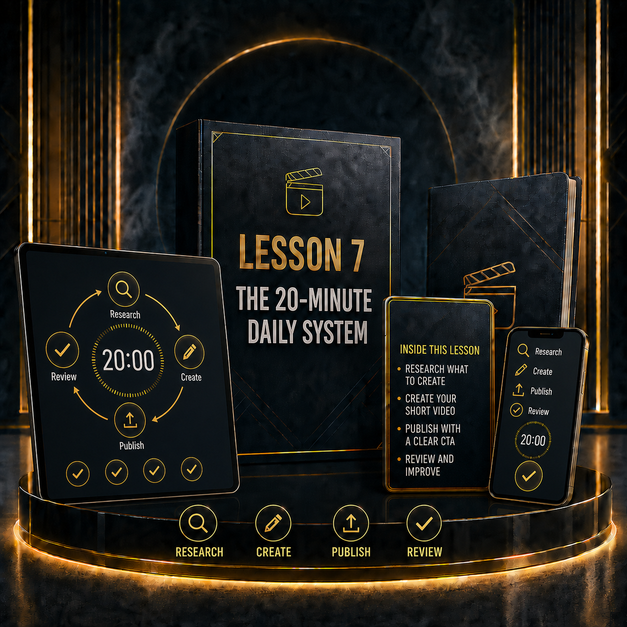 Lesson 7 The 20-Minute Daily System premium mockup