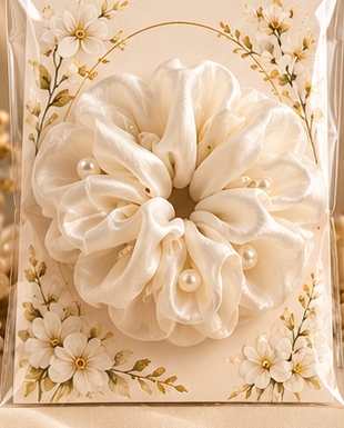 Ivory Pearl ivory scrunchie packaging