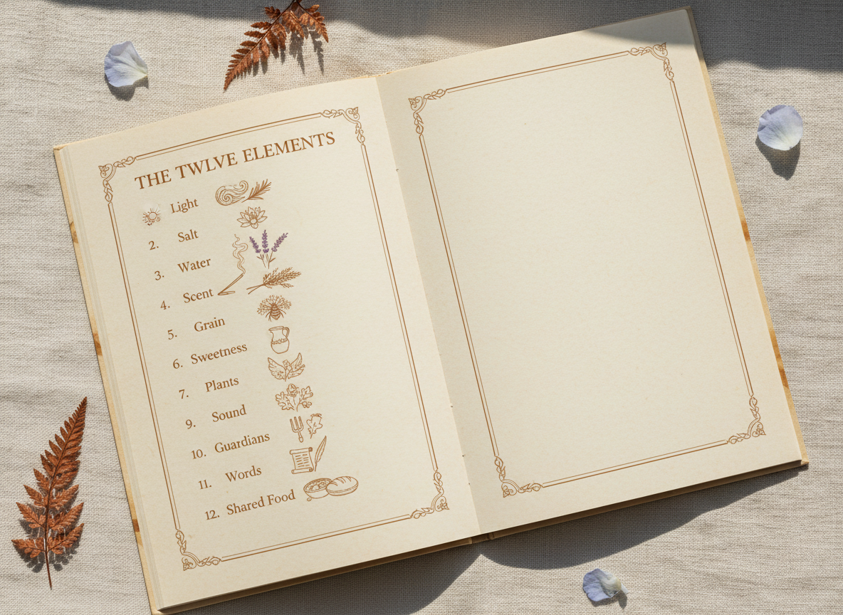 Inside Right Foot First — preview of the twelve elements page