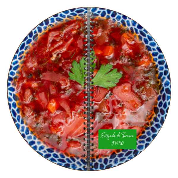 Estofado de Ternera circular menu design