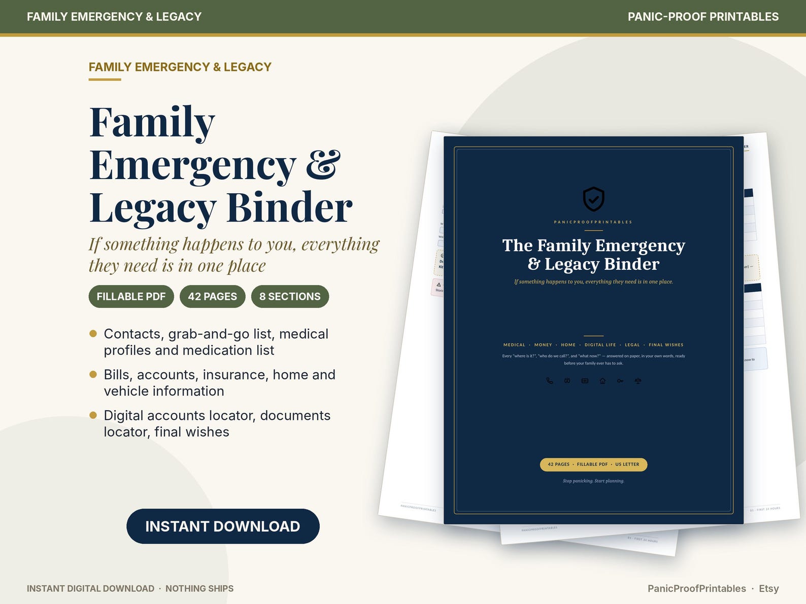Family Emergency & Legacy Binder cover