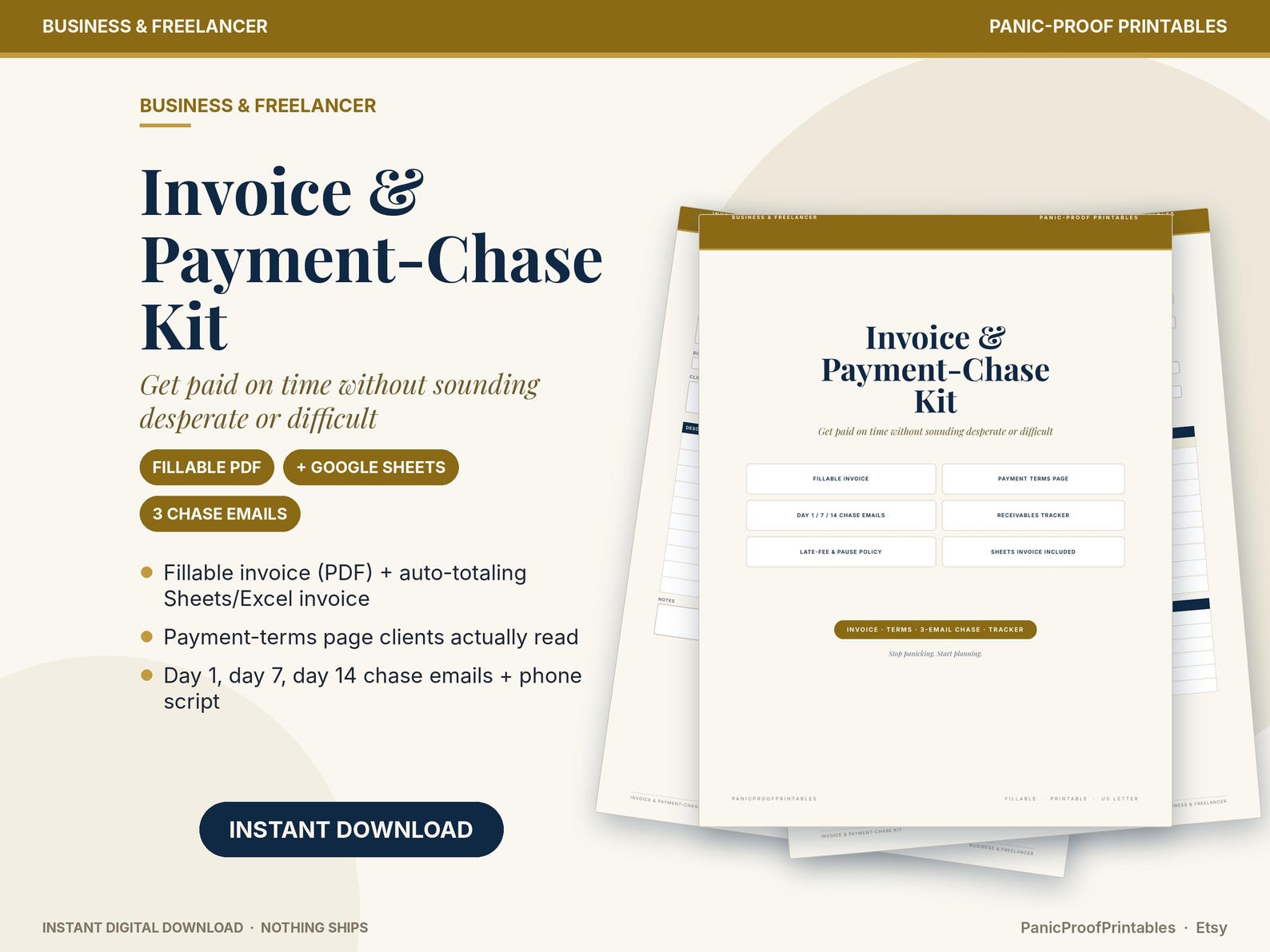Freelance Invoice & Payment-Chase Kit cover