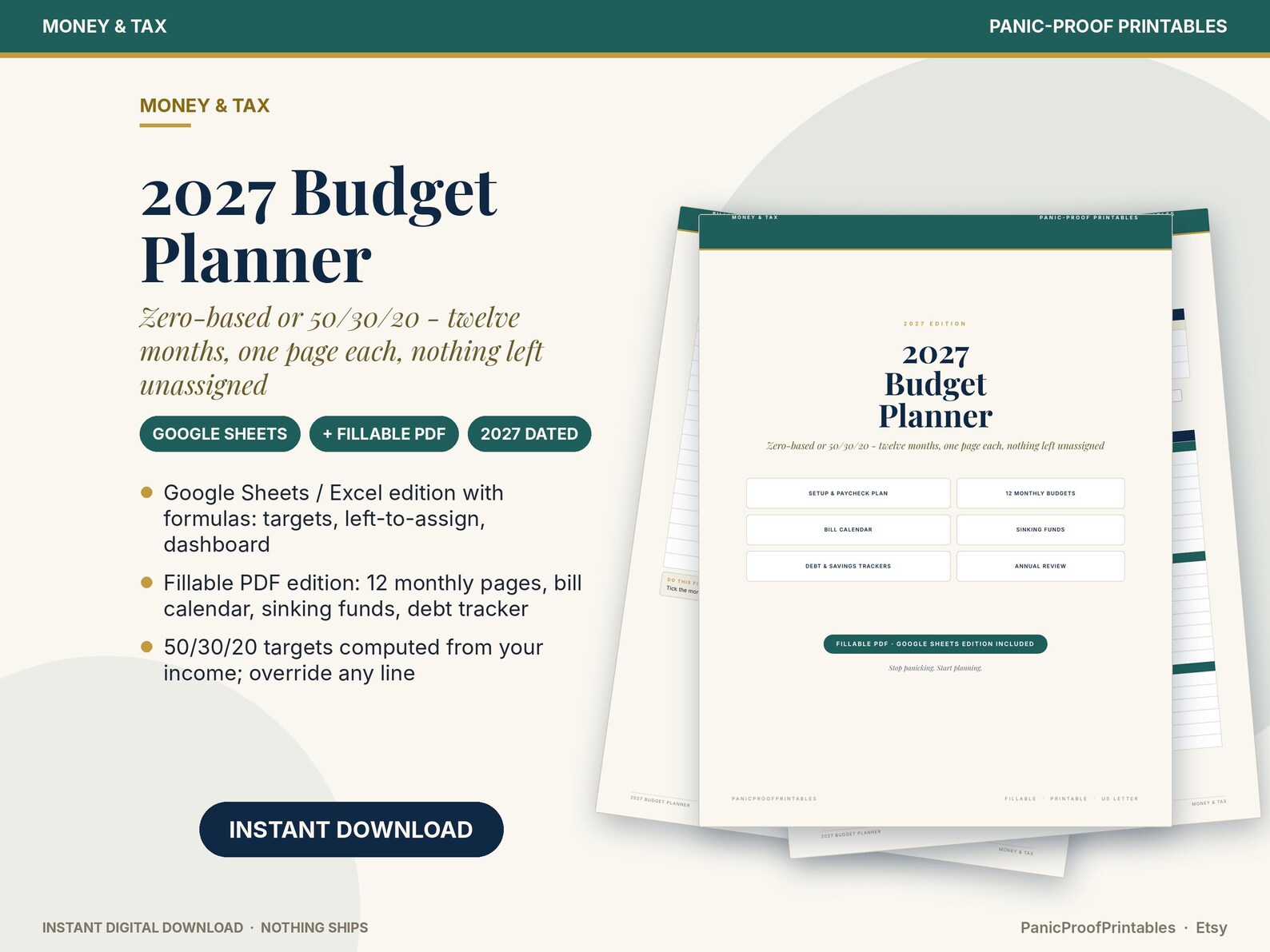 2027 Budget Planner cover