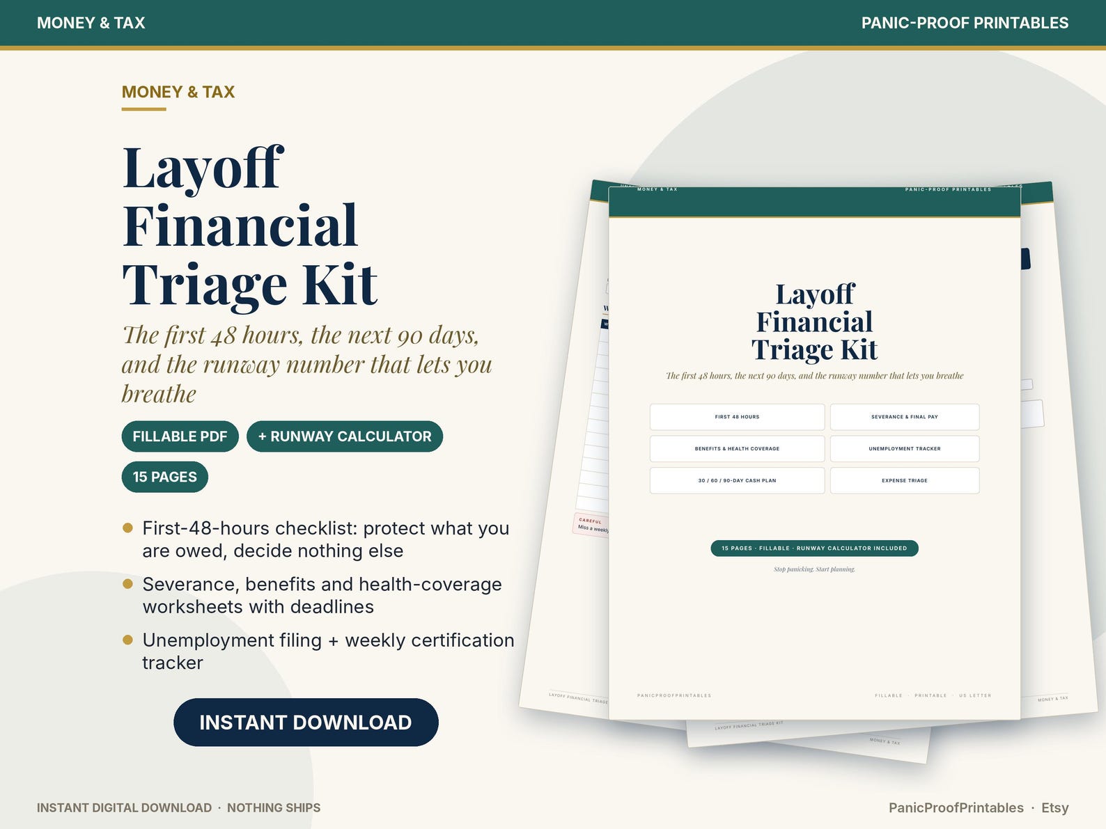 Layoff Financial Triage Kit cover
