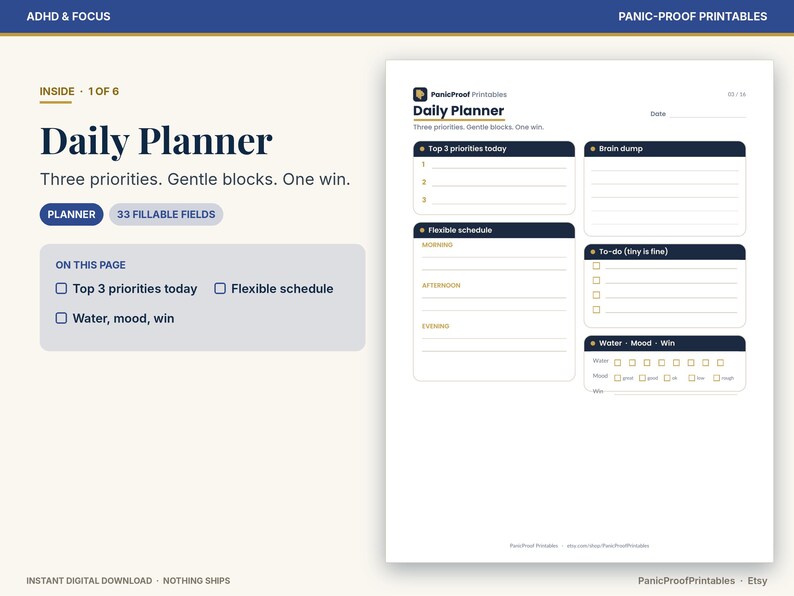 ADHD Planner Bundle page 5