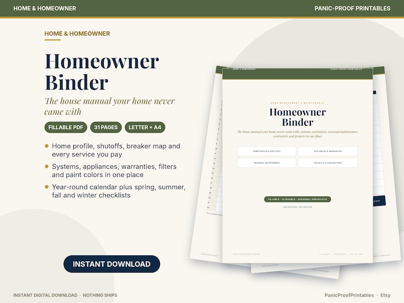 Home & Homeowner collection cover: Homeowner Binder