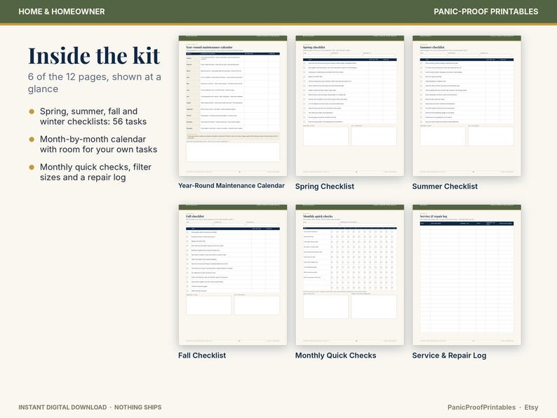 Seasonal Home Maintenance Checklist page 4