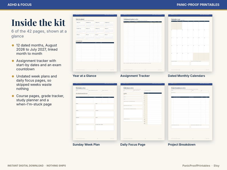 2026-2027 ADHD Student Planner page 4