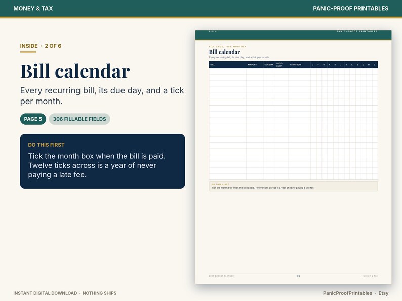 2027 Budget Planner page 6