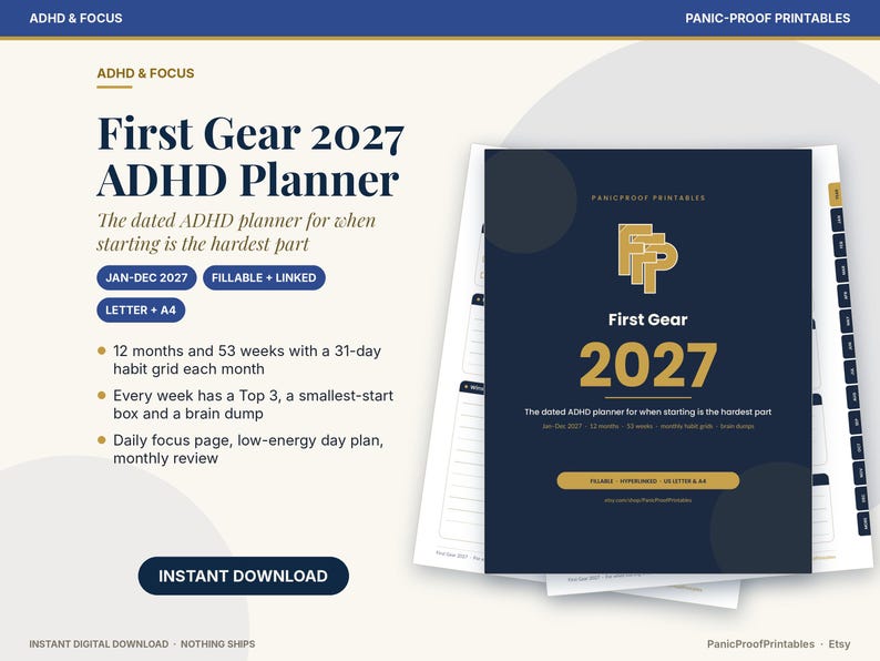 2027 ADHD Planner