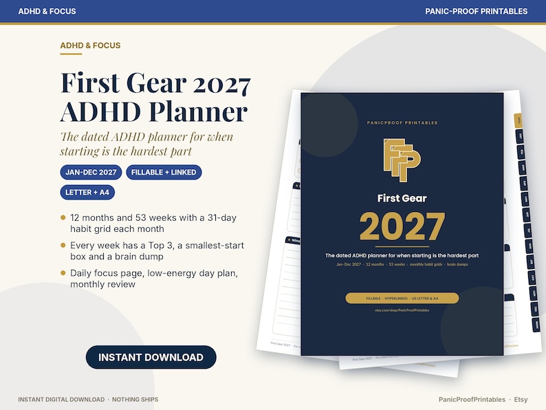 2027 ADHD Planner