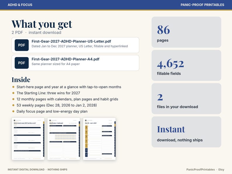 2027 ADHD Planner page 2