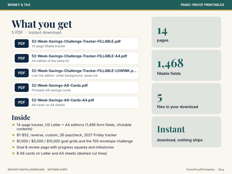 52-Week Savings Challenge page 2