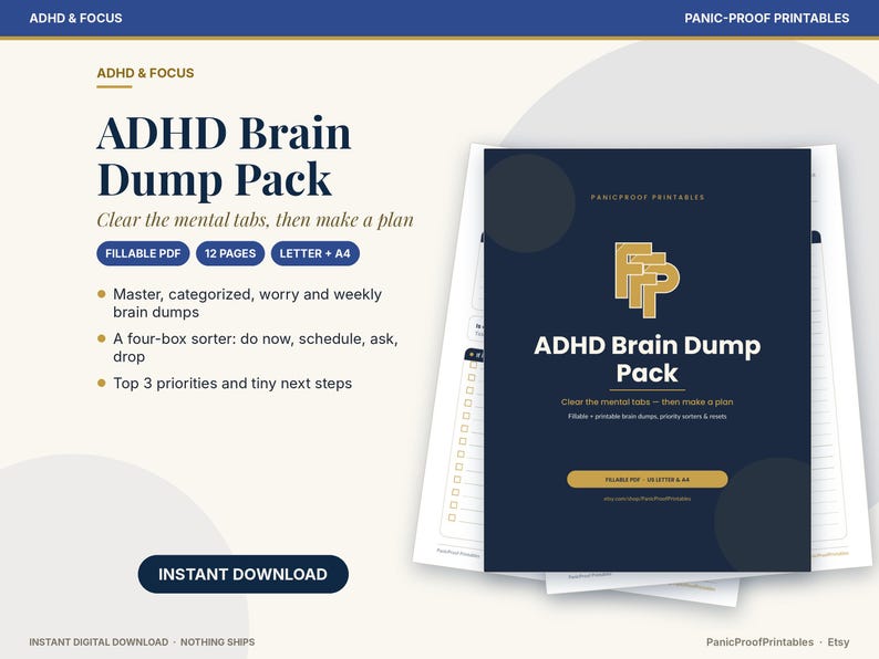 ADHD Brain Dump Pack