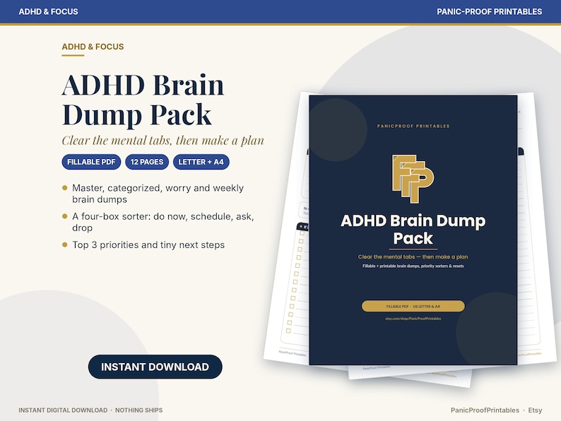 ADHD Brain Dump Pack