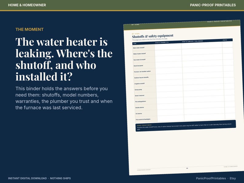Homeowner Binder page 3