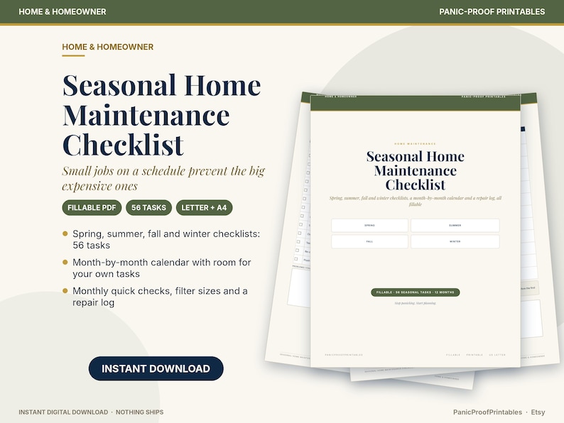Seasonal Home Maintenance Checklist