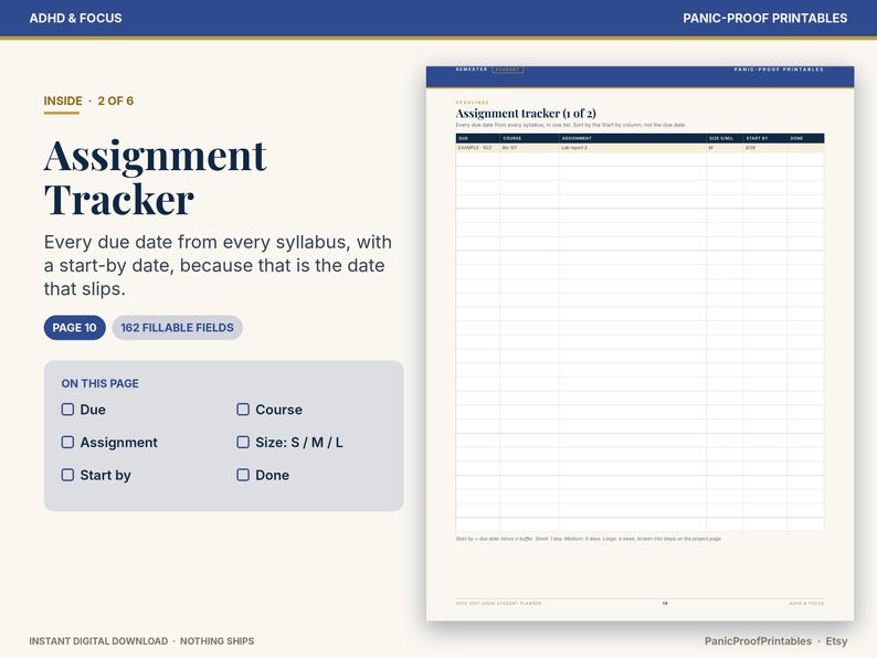2026-2027 ADHD Student Planner page 6