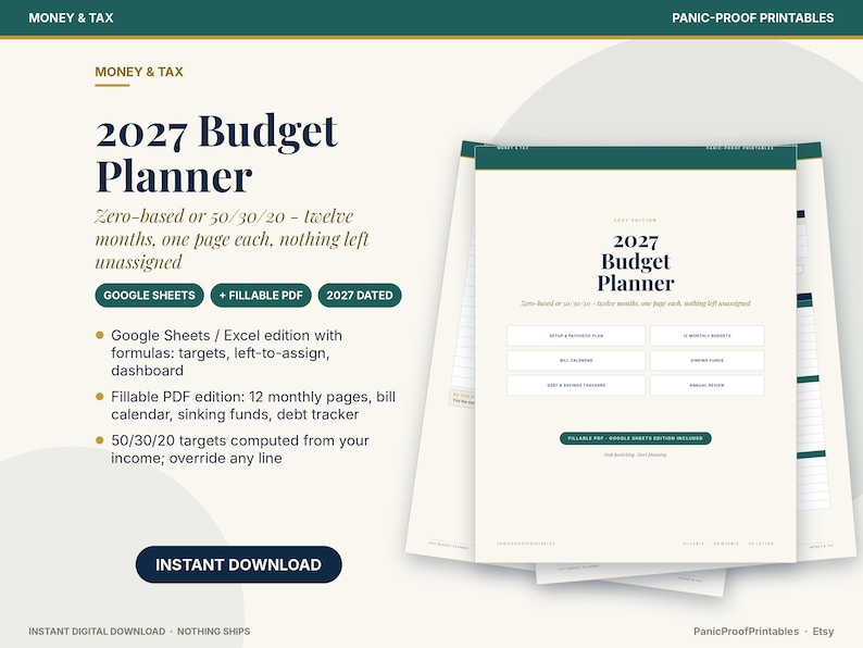 Money & Budget collection cover: 2027 Budget Planner