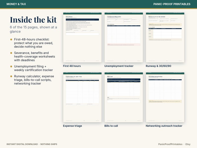 Layoff Financial Triage Kit page 4