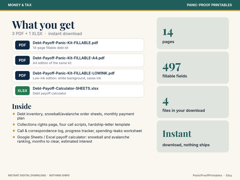 Debt Payoff Planner page 2
