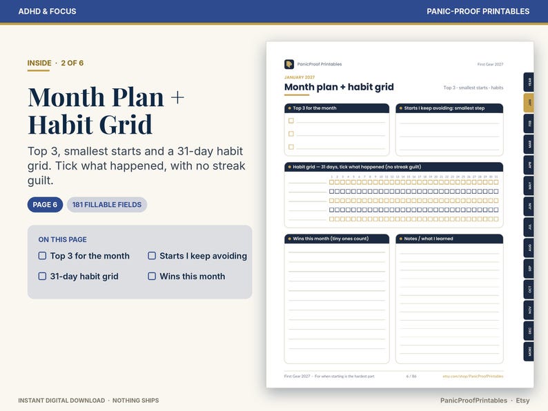 2027 ADHD Planner page 6