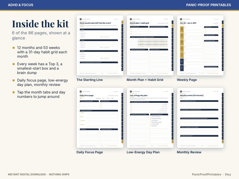 2027 ADHD Planner page 4