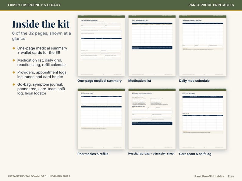 Caregiver Medical Binder page 4