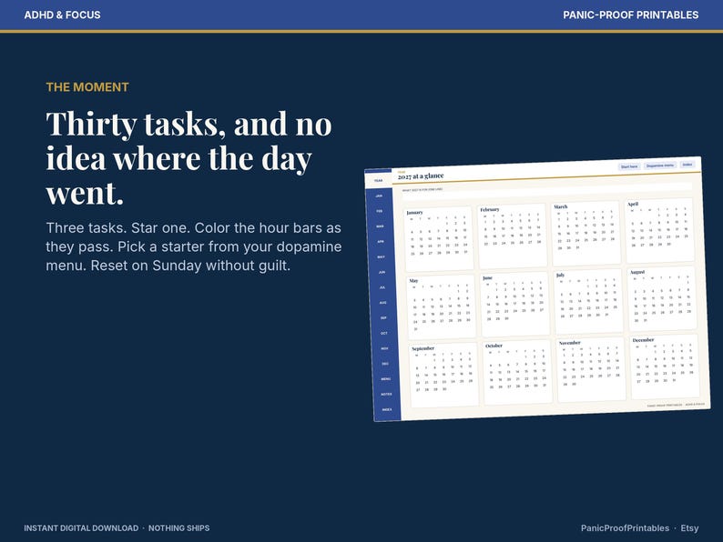 2027 ADHD Digital Planner page 3