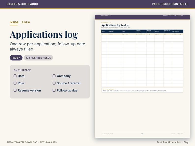Job Search Tracker page 6