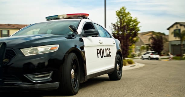 A first responder in uniform